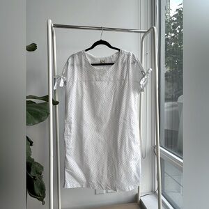 MO : VINT | Polka Dot Short Sleeve Shift Dress with Tie Sleeves M